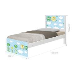Imagem de Cama Solteiro Adesivada Corujinhas com Colchão