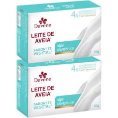 Imagem de 2Un Sabonete Vegetal Leite Aveia Hipoalergenico 90G Davene