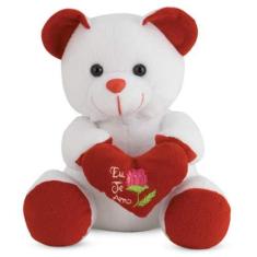 Imagem de Urso de Pelúcia Eu Te Amo Vermelho 20 cm Antialérgico