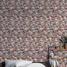 Imagem de Papel de Parede Adesivo Pedra Redonda NP014 Rolo 0,58x3,00M