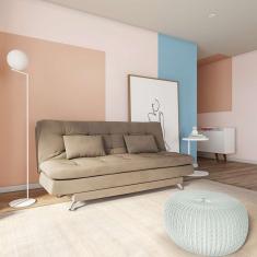 Imagem de Sofá-Cama 3 Lugares Casal Superior Suede Marrom