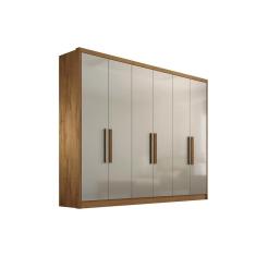 Imagem de Guarda Roupa 6 Portas e 6 Gavetas Rizon Plus Freijó/FendiOff - Novo Horizonte