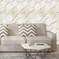 Imagem de Papel Parede Pedras Mármore Tons Claro Adesivo Sala Quarto