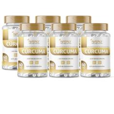 Imagem de 6x Cúrcuma 95% Curcumina 60 Capsulas de 500mg Nataly