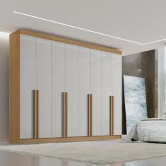 Imagem de Guarda-roupa Casal 08 Portas Império Cinamomo/off White