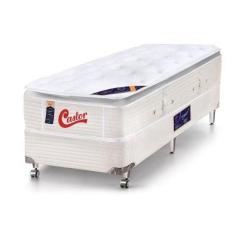 Imagem de Cama Box + Colchão Castor Solteiro Super Luxo Vitagel One Face Pocket 100x200x56cm
