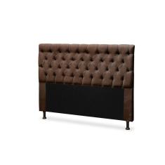 Imagem de Cabeceira Cristal 1,60 Para Cama Box Suede Amassado Chocolate - JS Móveis