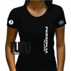 Imagem de Baby Look Personal Trainer T-shirt Academia Dry Fit Camiseta Feminina Fitness P26