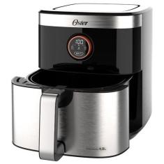 Imagem de Fritadeira Elétrica Sem Óleo Air Fryer Oster 2 Em 1 Black Inox 4,8L Fu