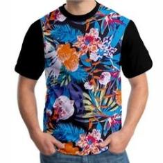 Imagem de camisa florida masculina camiseta floral roupas blusa est1