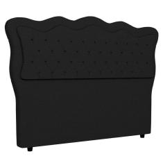 Imagem de Cabeceira Casal Queen Cama Box 160cm Oregon I02 Linho Preto Mpozenato
