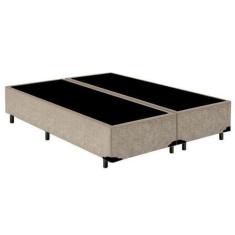 Imagem de Cama Box Casal Bipartido Starflex Suede Bege 138X188x42