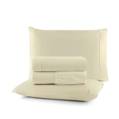 Imagem de Jogo De Lençol Queen 04 Peças 100% Algodão Percal 300 Fios Ponto Palit