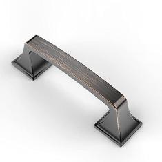 Imagem de Asidrama Pacote com 10 puxadores de armário de cozinha de bronze polido a óleo, puxadores de armário de cozinha para puxadores de armário de cozinha para puxadores de gaveta de armário, puxadores de cômoda