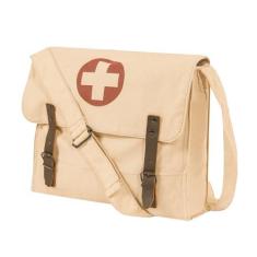 Imagem de Rothco Bolsa de lona vintage médica com bolsa transversal transversal de ombro