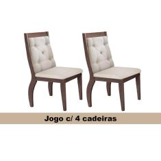 Imagem de Cadeira Rufato Ágata Café (4 Unidades) Café-Creme