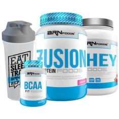 Imagem de Kit Fusion Protein 900G + Whey Foods 900G + Bcaa 100G Tangerina + Coqu