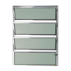 Imagem de Janela Basculante De Alum nio 80x40cm Com Vidro Boreal Anodiz