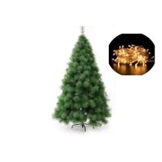 Imagem de Arvore de Natal Pinheiro 2,10 metros 300 galhos e pisca pisca - store 