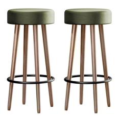 Imagem de Kit 2 Banquetas Berlin Alta 70cm Verde - Salaone Verde