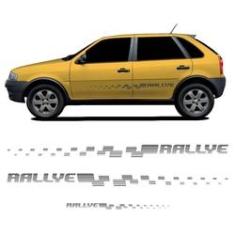 Imagem de Kit Faixa lateral + Adesivo Traseiro Gol Rallye G4 Grafite