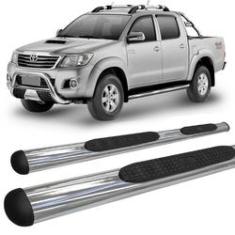 Imagem de Estribo Hilux 2005 a 2015 OVAL OBLONGO CROMADO C/D