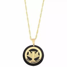 Imagem de Colar Cordão Recursos Humanos RH Folheado Ouro 18k