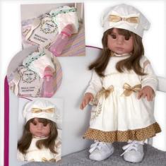 Imagem de Boneca Bebê Reborn Recém Nascida Princesa Pode Dar Banho - Cegonha Reb