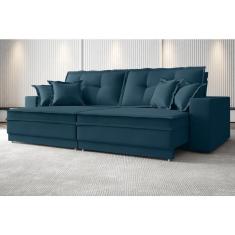 Imagem de Sofá Palermo 2,80m Retrátil e Reclinável Velosuede Royal - netsofas