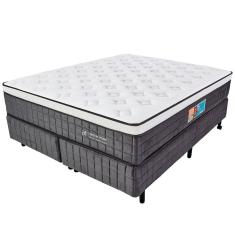Imagem de Cama Box King Premium Mola Ensacada com Espuma D33 e Viscoelástica Nasa 193x203x72cm - Bf Colchões
