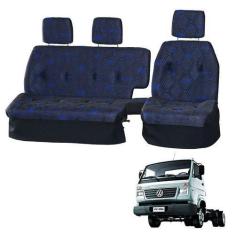 Imagem de Sofá Cama Banco Completo Euro 5 Cabine Grande Azul - Pampa