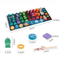 Imagem de Brinquedos Montessori de Madeira Educativos Combinando Quebra-cabeças de jogo De construção de jogos para meninas Matth Baby Table Jogo| Brinquedos de