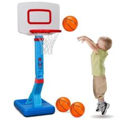 Imagem de Cesta De Basquete Infantil Basytodio Mini Ajustável Com Bola