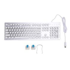 Imagem de Teclado Mecânico para Jogos, Interruptor Azul 104 Teclas Teclados Retroiluminados RGB, Teclado de Computador Mecânico Com Fio USB para 7 8 10 XP para OS X PC Laptop Desktop PC