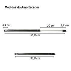 Imagem de Par Amortecedor Tampa Traseira Porta Malas Sandero Cinoy 2008 À 2014 Yn-amim008