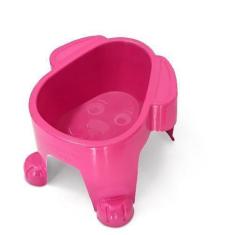 Imagem de Comedouro Ou Bebedouro Elevado Pet Para Cães 300ml Rosa - São Benedito