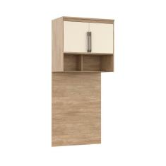 Imagem de Módulo Aéreo para Cama de Solteiro com Painel Belmax Carvalho/Off White