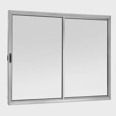 Imagem de Janela de Alumínio de Correr 100x100cm 2 Folhas Direita Ecosul Esquadrisul