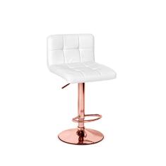 Imagem de Banqueta Giratória Confort- Branca Rosé Gold