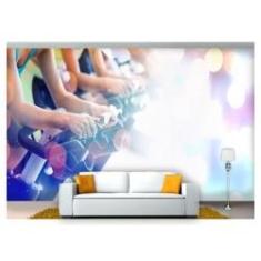 Imagem de Papel De Parede Academia Treino Bicicleta 3D Aca06