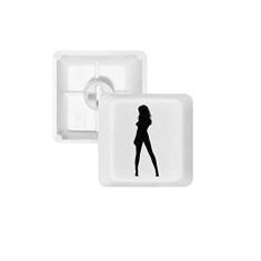 Imagem de Kit de atualização para jogos de teclado mecânico PBT com contorno de figura da Mulher Hot Beautiful