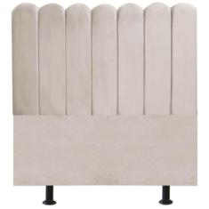 Imagem de Cabeceira Nuvem Cama Box Casal 140 cm Alanis Suede Bege