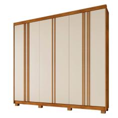 Imagem de Guarda Roupa mdf 6 Portas 4 Gavetas Cinamomo Off