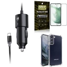 Imagem de Capa samsung s22 plus +carregador veicular tipo c +película