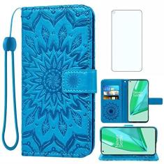 Imagem de Capa de telefone para OnePlus 9 OnePlus9 5G Capa carteira com protetor de tela de vidro temperado capa flip fina suporte para cartão acessórios One Plus9 On 1 Plus 1plus One+ 1+ 1+9 nove mulheres