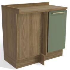 Imagem de Armário de Cozinha Balcão de Canto 1 Porta 52x98cm com Tampo M625 Bota