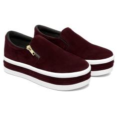 Imagem de Slip On Tênis Plataforma Anabela Feminino Conforto SPF-Feminino