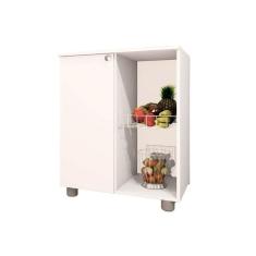 Imagem de Balcão Multiuso Cozinha Fruteira Âmbar c/ 1 Porta 70cm Branco - Telasul
