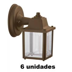 Imagem de Kit 6 Luminaria Arandela Retro Vintage Externo Alz18