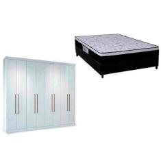 Imagem de Cama Box Casal + Colchão Foggia Sogni + Guarda Roupa Master Vip 8.4 Br